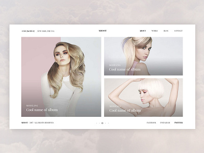 Portfolio Page clean creative flat light minimal modern photography portfolio simple web design website