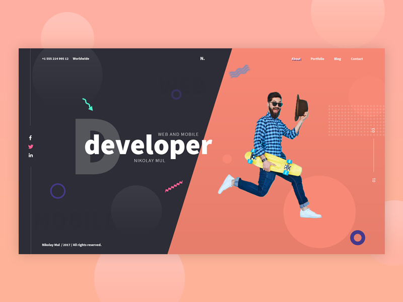 Creative Home Page by Anastasia Marinicheva on Dribbble