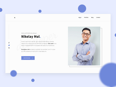 Creative Minimal Home Page ver.3 clean creative flat light minimal modern photography portfolio simple web design website