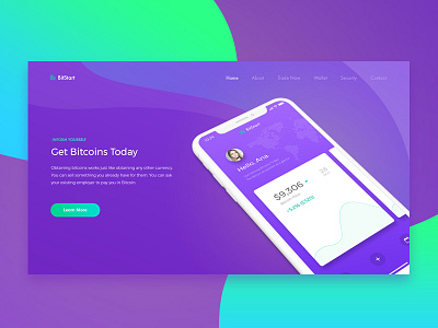 Homepage for a Cryptocurrency Startup