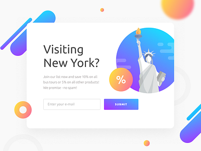 Pop-up ad agency banner email figma illustration new york newsletter nyc popup sale travel