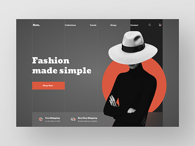 Hats Website (with video and guides) buy cap cloth collection ecommerce fashion guide hat hats minimal mp4 sell ship shipping shop trend video web web design website