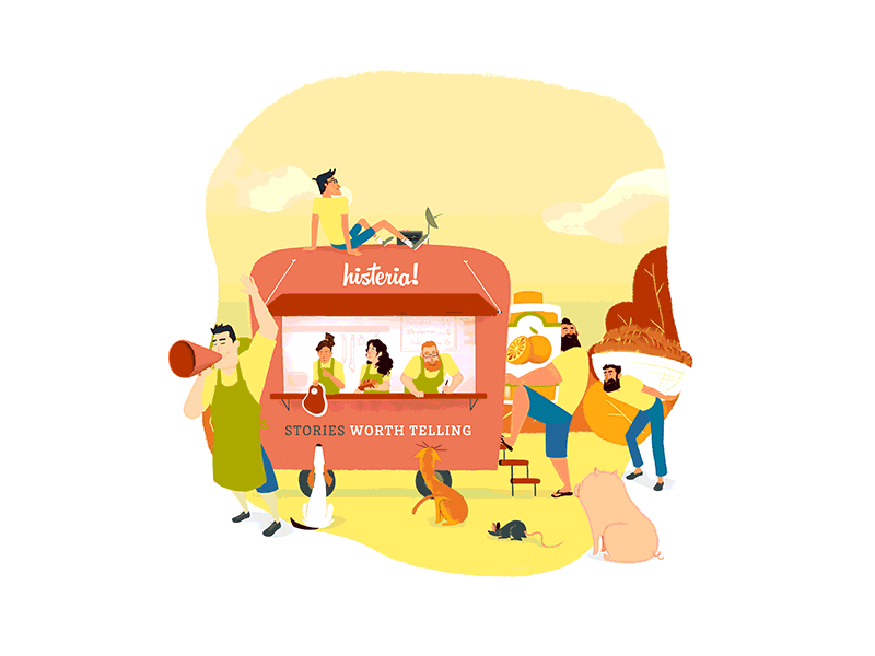 Hello Dribbble! We are Histeria! 2d animation