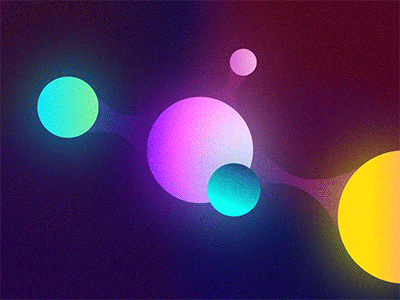 Google Music - Orbit 2d animation gif google gradient