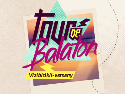 Tour de Balaton 80s balaton lake logo race retro sunset