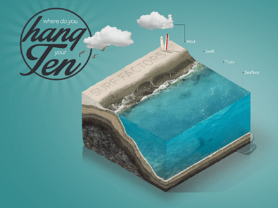 Beach infographic isometric