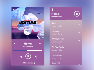 Music player dailyui