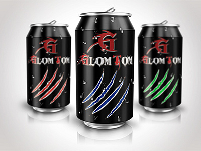 Energy Drinks - Glom Tom branding graphic design illustrator photoshop product design