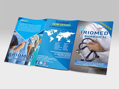 Triomed Tri-Fold Brochure branding brochure design illustrator photoshop tri fold brochure