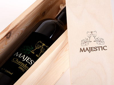 Majestic Winery logo and label design branding label design logo design
