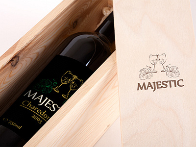 Majestic Winery logo and label design