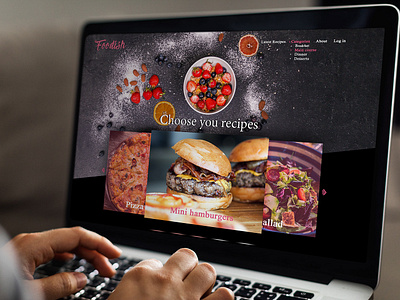 Foodish Web Page design branding food graphic design photoshop ui ui web design web design