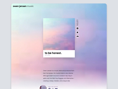 Owen Jensen Music landing page