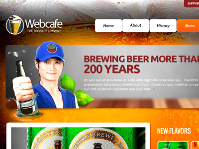 Subpage design beer branding brewery header logo navigation sub page