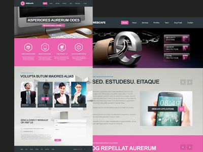 Security Software flat footer header icons image navigation internet logo mac navigation pink search web design