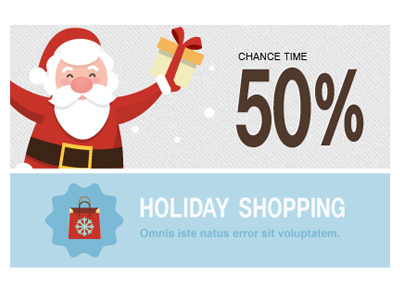 Holiday Shopping Advert christmas design discount gift holidays sale santa shopping web
