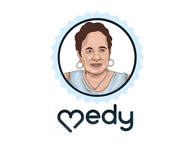Inay's Medy 100 days adobe illustrator logo design