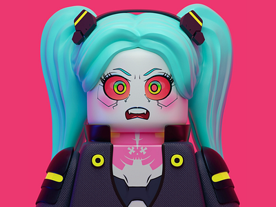 Angry Becca }:) 3d 3dartist angry character anime blender artists cd red projeckt characterdesign illustration kawaii legoart nomad sculpt procreate red