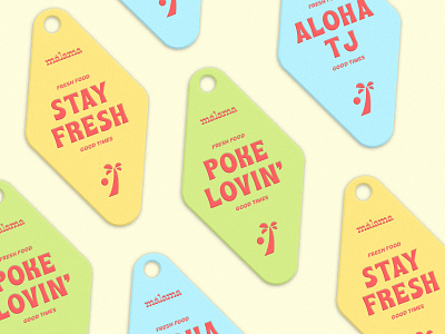 Fresh keychains branding clean colorful design hawaii icon logo logomark symbol wordmark