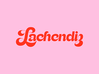 Lachendiz Wordmark branding colorful curves custom fashion identity influencer logo pink retro retro design slow fashion wordmark