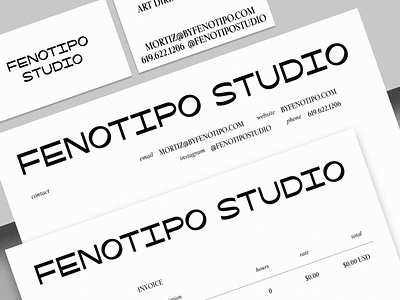Fenotipo Stationery basic branding clean layout logo logomark stationery wordmark