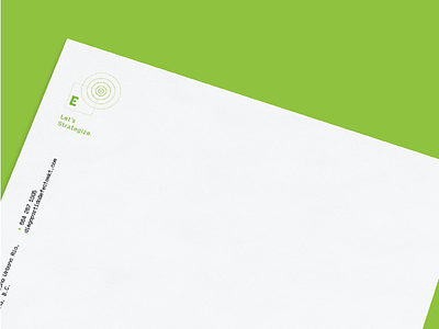 Efecto Marketing Digital branding circle clean green layout letterhead logo minimalism mockup