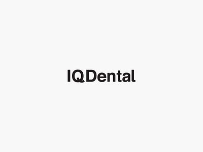 IQDental Logotype branding clean helvetica logotype minimalism type wordmark