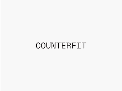 Counterfit branding letters logo logotype type wordmark