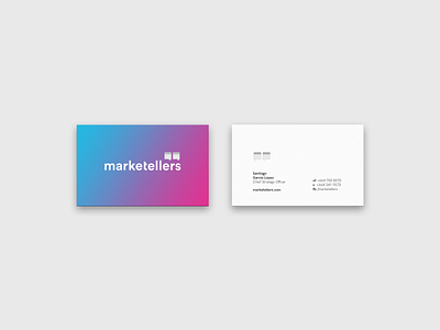 Marketellers Business Card branding business card clean die cut gradients