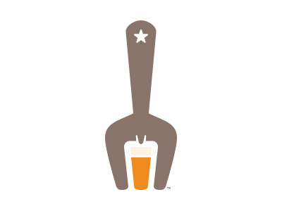 Icon for Bar & Restaurant Proposal bar beer draft fork identity logo pint pour star tap wheat