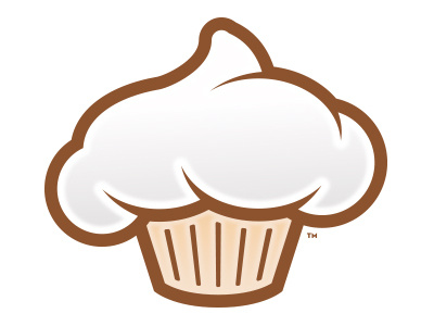 Cupcake Toque baker bakery chef cupcake hat icing identity logo pastry toque whipped wrapper