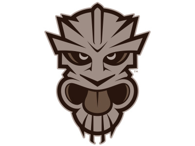 Warrior Mask angry gray haka identity logo maori mask rugby tongue warrior