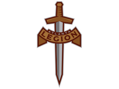 Atlanta Legion Logo atlanta banner drape identity legion logo rugby sword