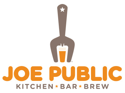 Joe Public Restaurant Concept bar beer brew dining fork identity kitchen logo pint pour star tap