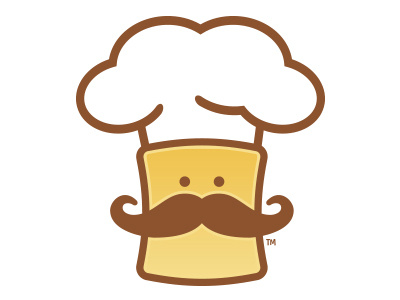 Butter Baker baker bakery butter chef identity logo mustache pastry toque