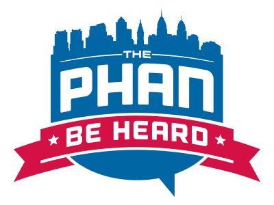 The Phan banner bubble city fan fanatic identity logo philadelphia quote radio speech star