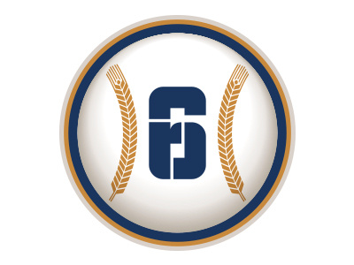 SR Icon B 6 ball barley baseball beer icon initials logo r wheat