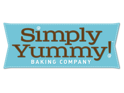 Bakery bakery blue brown fun identity logo pastry stitch swirls yummy