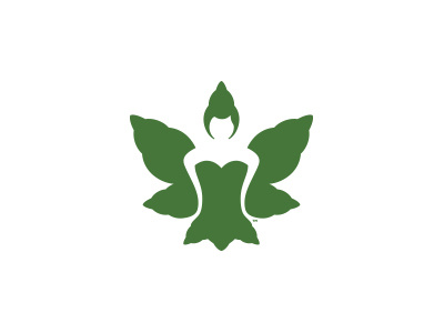 Deleted Scene… Take Two fairy green herb icon identity leaf logo