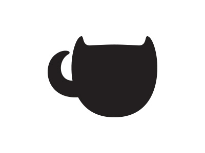 Purr-fect Cup cat coffee feline identity logo meow mug symbol