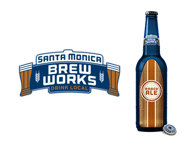 SMBW Logo and Bottle Concept ale beer blue grain identity logo packaging pilsner surf surfboard