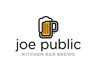 Joe Public Restaurant Concept Alternate bar beer brew dining foam food identity kitchen logo mug