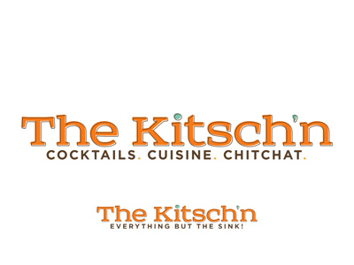 The Kitsch'n cocktails cuisine fun identity kitchen kitsch logo restaurant