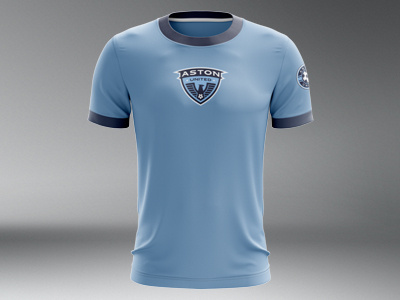 Aston United - Jersey Concept blue branding crest eagle identity jersey kit logo shield soccer star