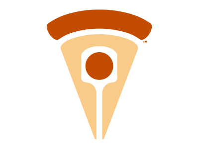 Cutting Room Floor - Pizza Logo 3a blazing brick flame icon logo mark oven paddle peel pizza