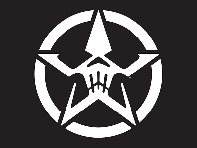 Star Skull v4 circle icon identity logo ring simple skull star
