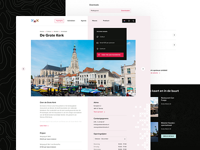 Citymarketing Breda - Activity Page activity city detail detail page travel web web design website
