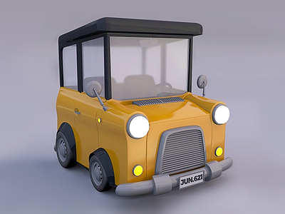 Model Car !!! 3d 3d art 3d artist 621 car illustrator light maya modeling photoshop taxi yellow