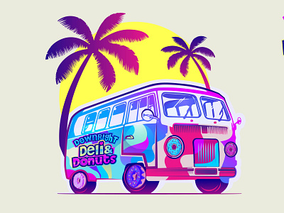 Donut Van design character illustrated van design colorful logo illustration donut van donut van logo design donut van logo dribbble graphic design illustrated van design