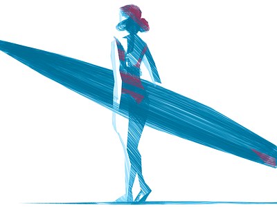 Surfer Girl illustration